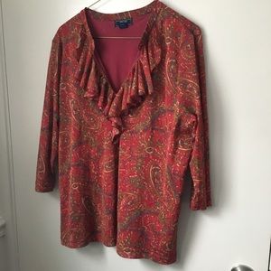 “Chaps Denim” Top/blouse 3X